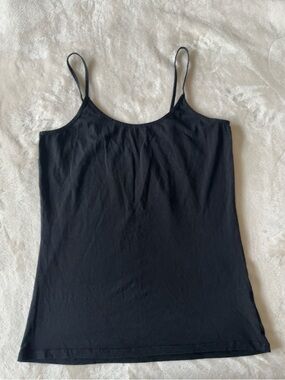 Monique black camisole tank top adjustable spaghetti straps size L